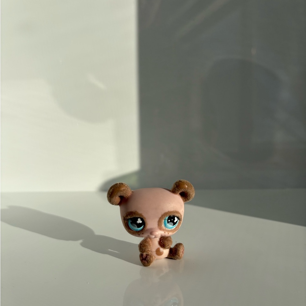 RARE Littlest Pet Shop #645 Fuzzy Mocha Brown Panda Bear